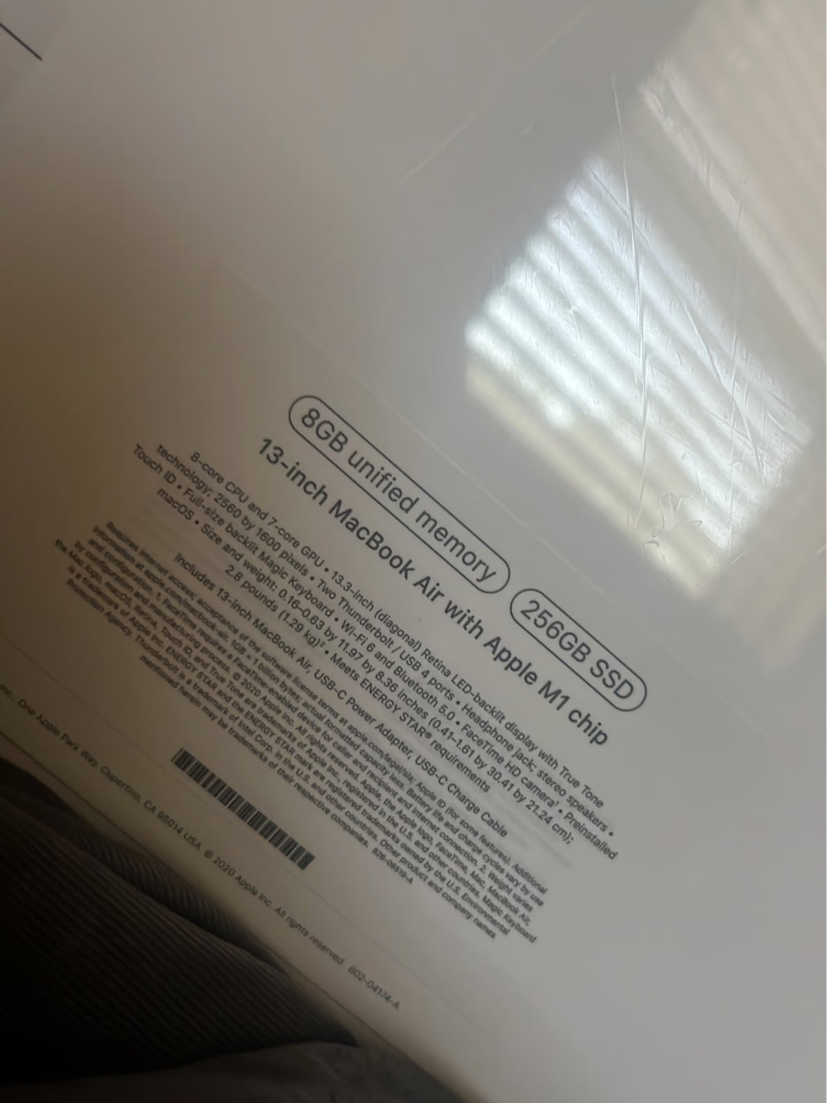 Apple Macbook Air 13in. 256GB SSD 1Y68