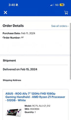 ASUS - ROG Ally 7"" 120Hz FHD 1080p Gaming Handheld - AMD Ryzen Z1 Processor - 5L56