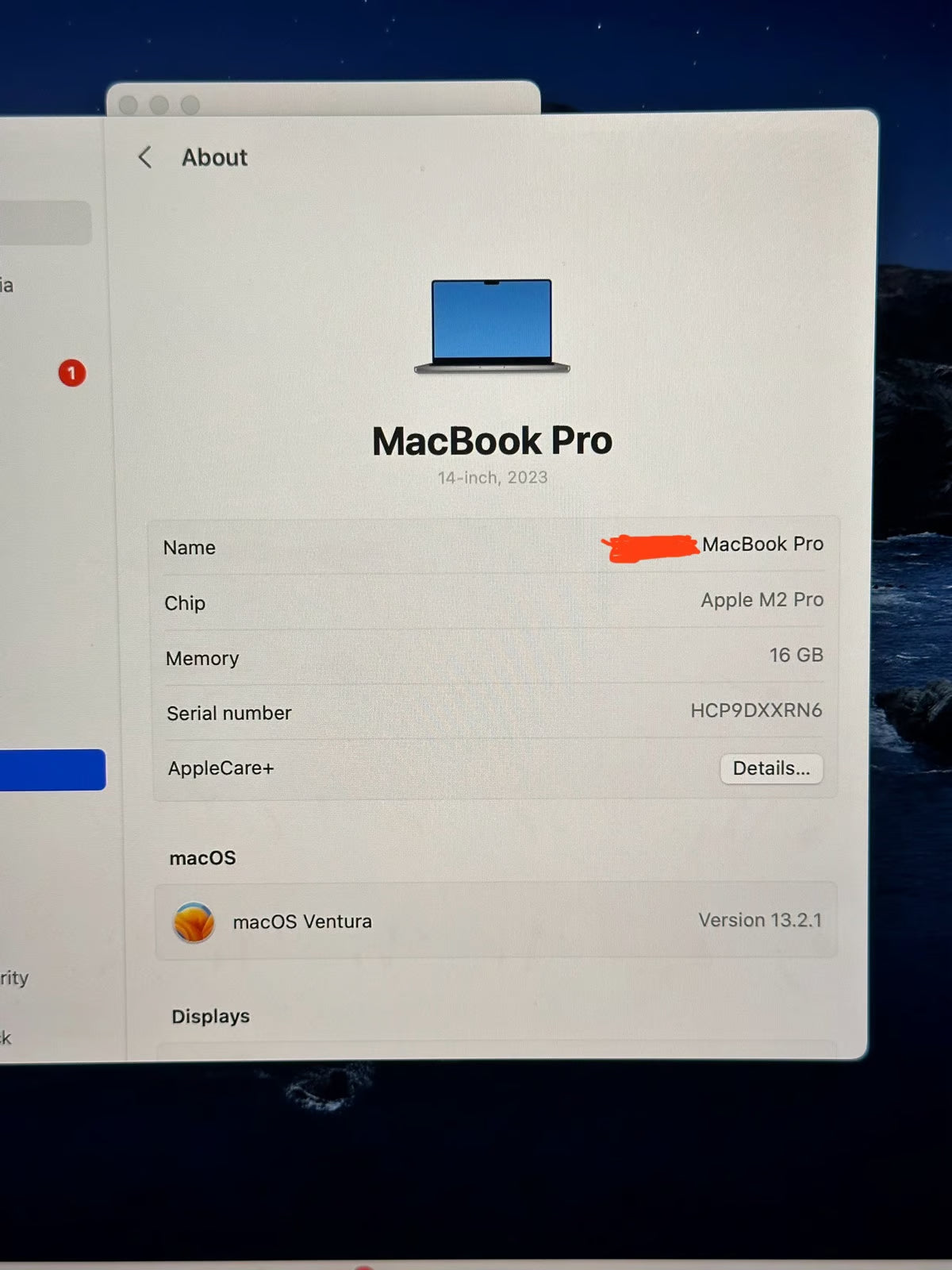 Apple MacBook Pro 14in.  M2 Pro 512GB SSD 5T31