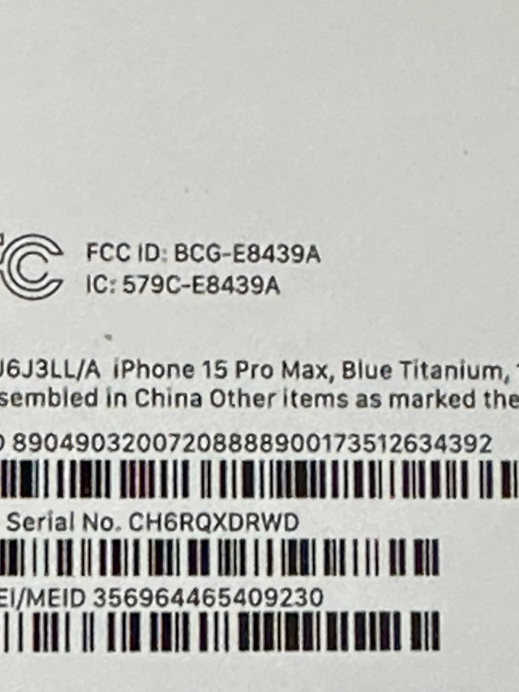 APPLE IPHONE 15 PRO MAX ****( 1 TB ) ***** BLUE TITANIUM ATT NEW SEALED 3J97