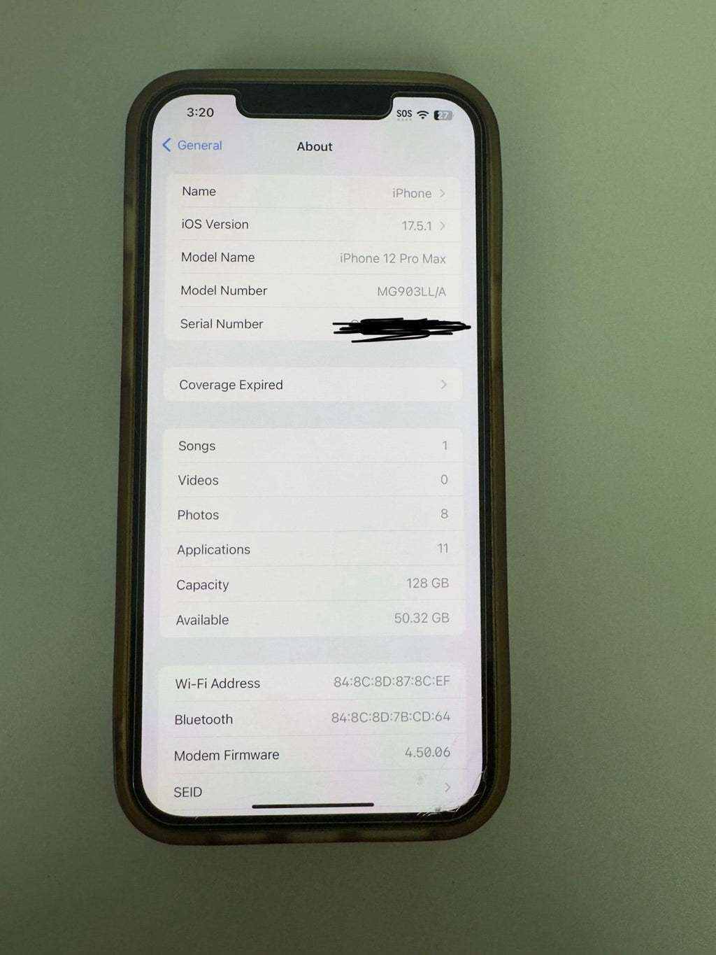 Apple Iphone Pro Max 12 Phone Unlocked - Gold 128 GB 6E65
