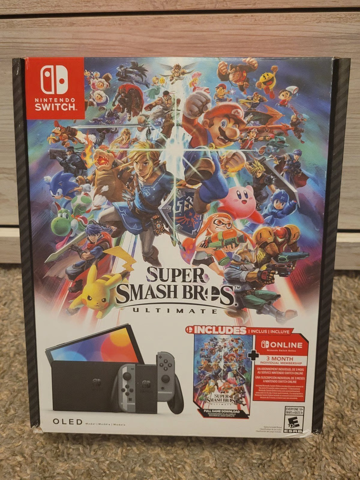 Nintendo Switch OLED Bundle Super Smash Bros Used 5D56