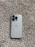 Apple iPhone 15 Pro Titanium Unlocked with Ocushield Blue-Light Screen Protector 8R36