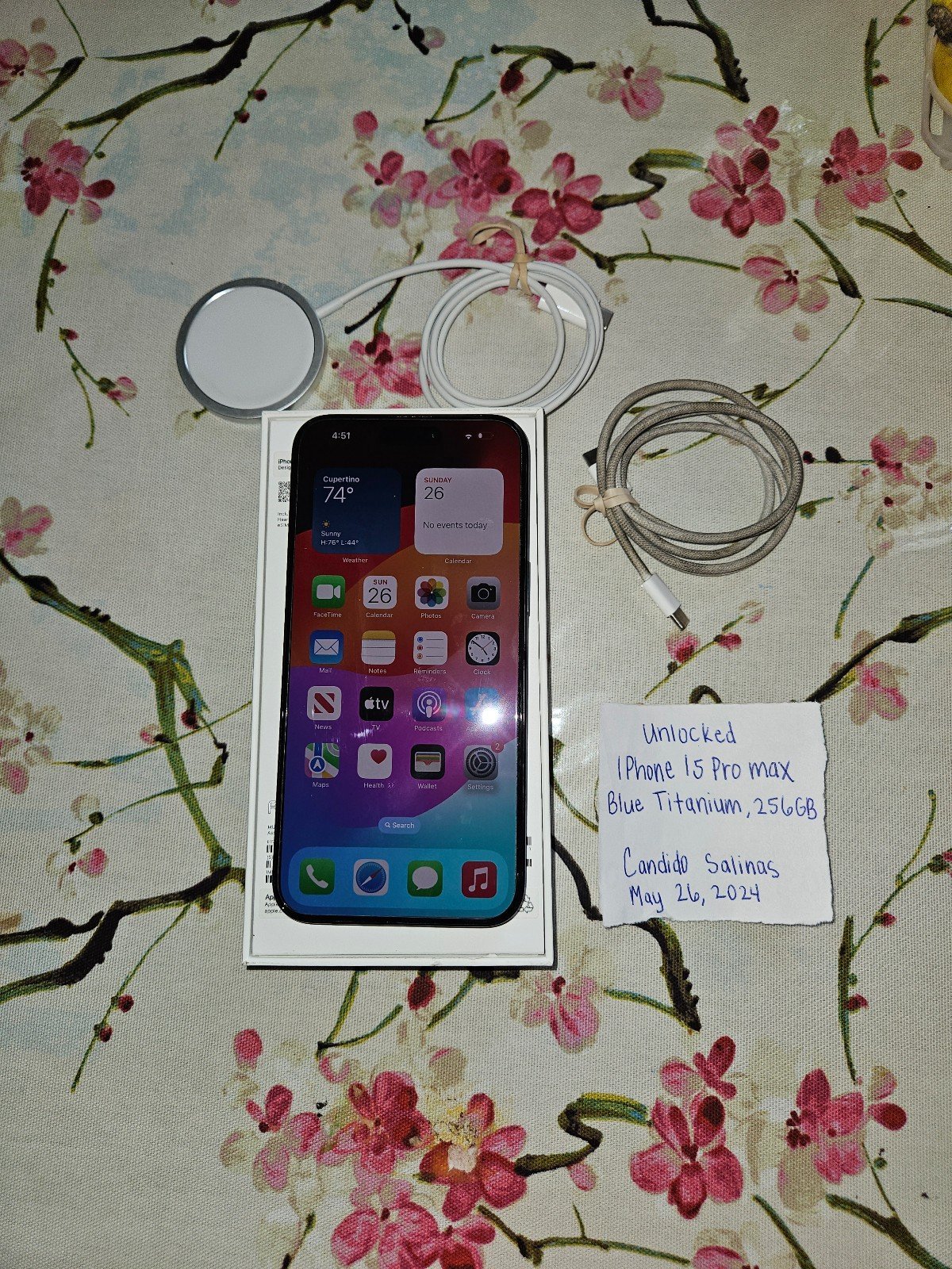 Iphone 15 pro max phone unlocked 3R31
