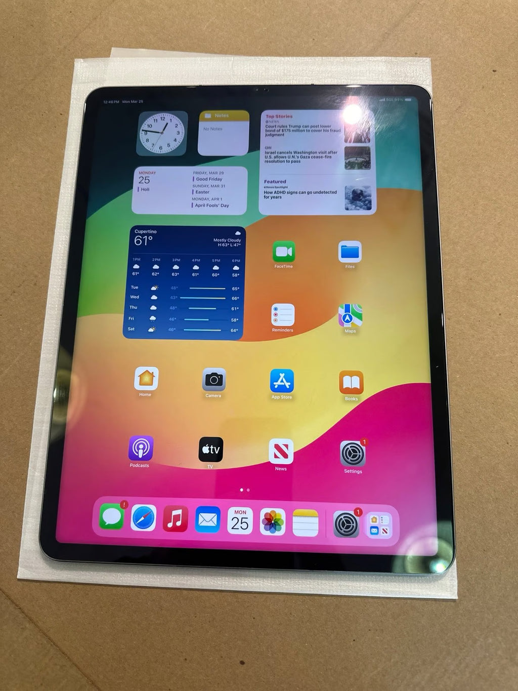 Apple iPad Pro 6th Generation (12.9-inch) 1 TB unlocked 2K35