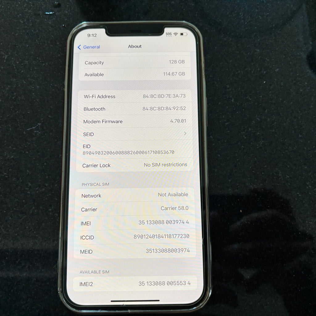 Unlocked iPhone 12 Pro Max 128gb gold 1K71