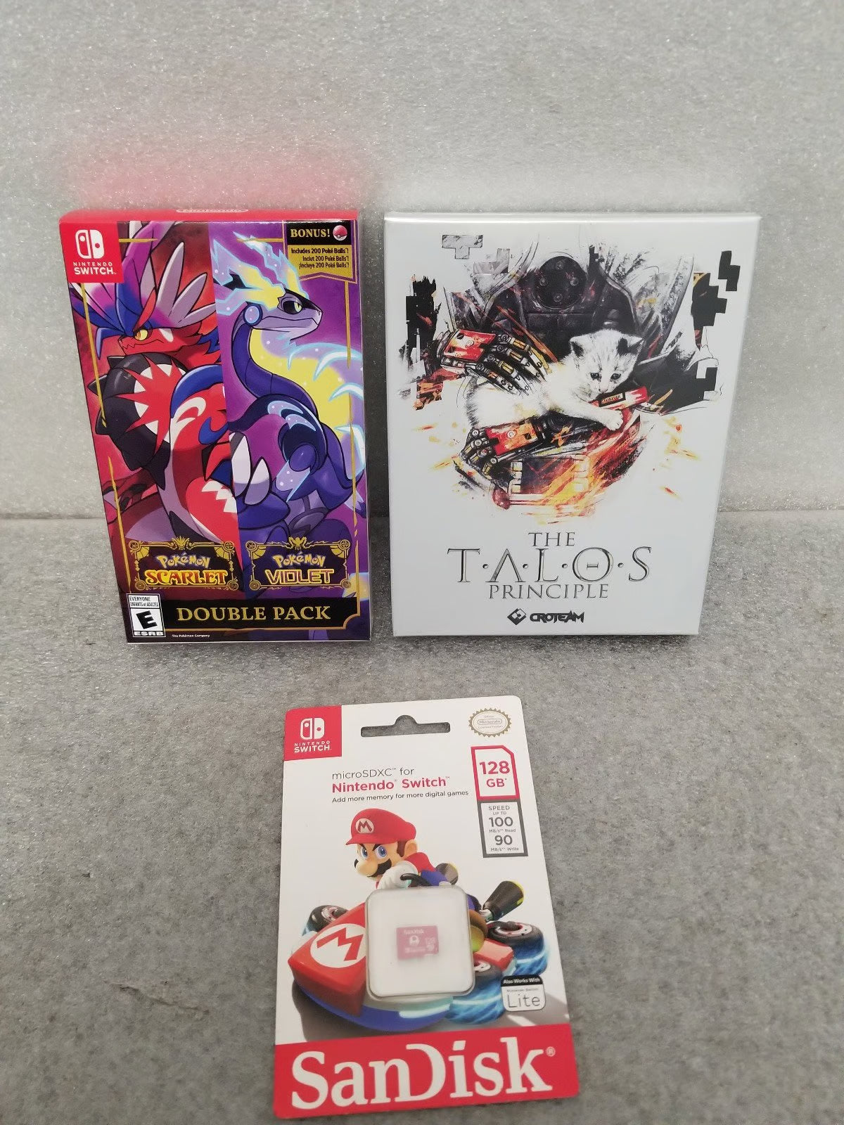 Nintendo Switch Pokemon "" Scarlet & Violet Special Edition 3 Game + Memory Card 8M35