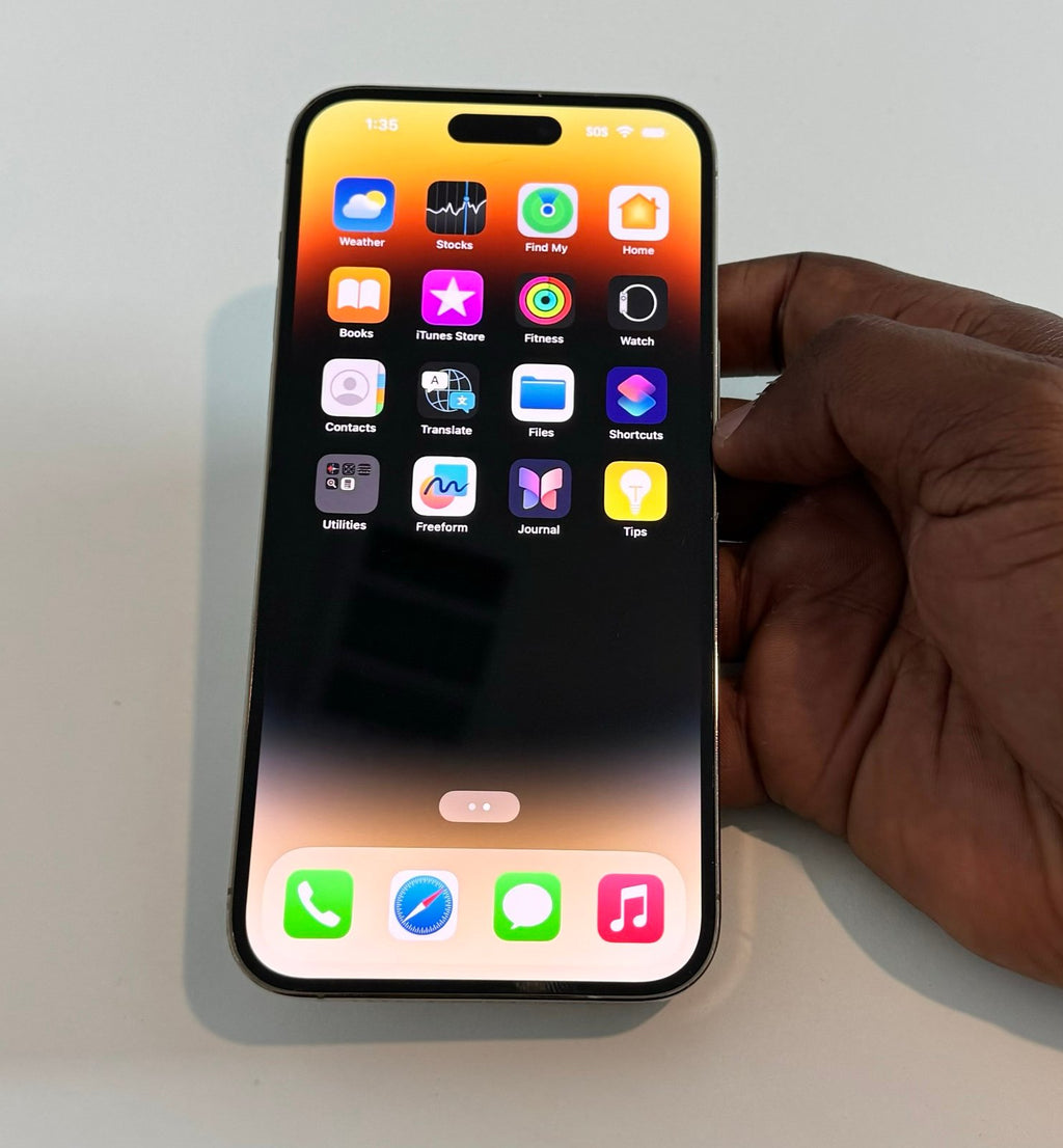 Apple iPhone 14 Pro Max 256 GB in Gold for Unlocked CRACKED BACK 2E87