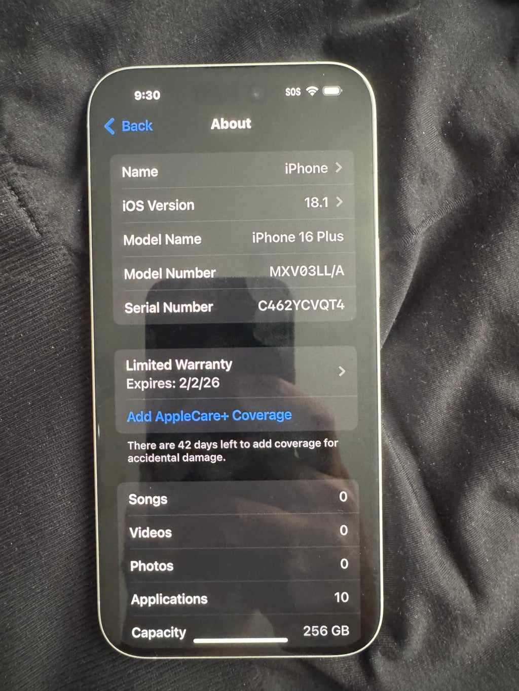 iPhone 16 Plus Sim Lock 256Gb 6A52