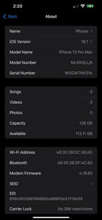 Apple iPhone 13 Pro Max 1H99