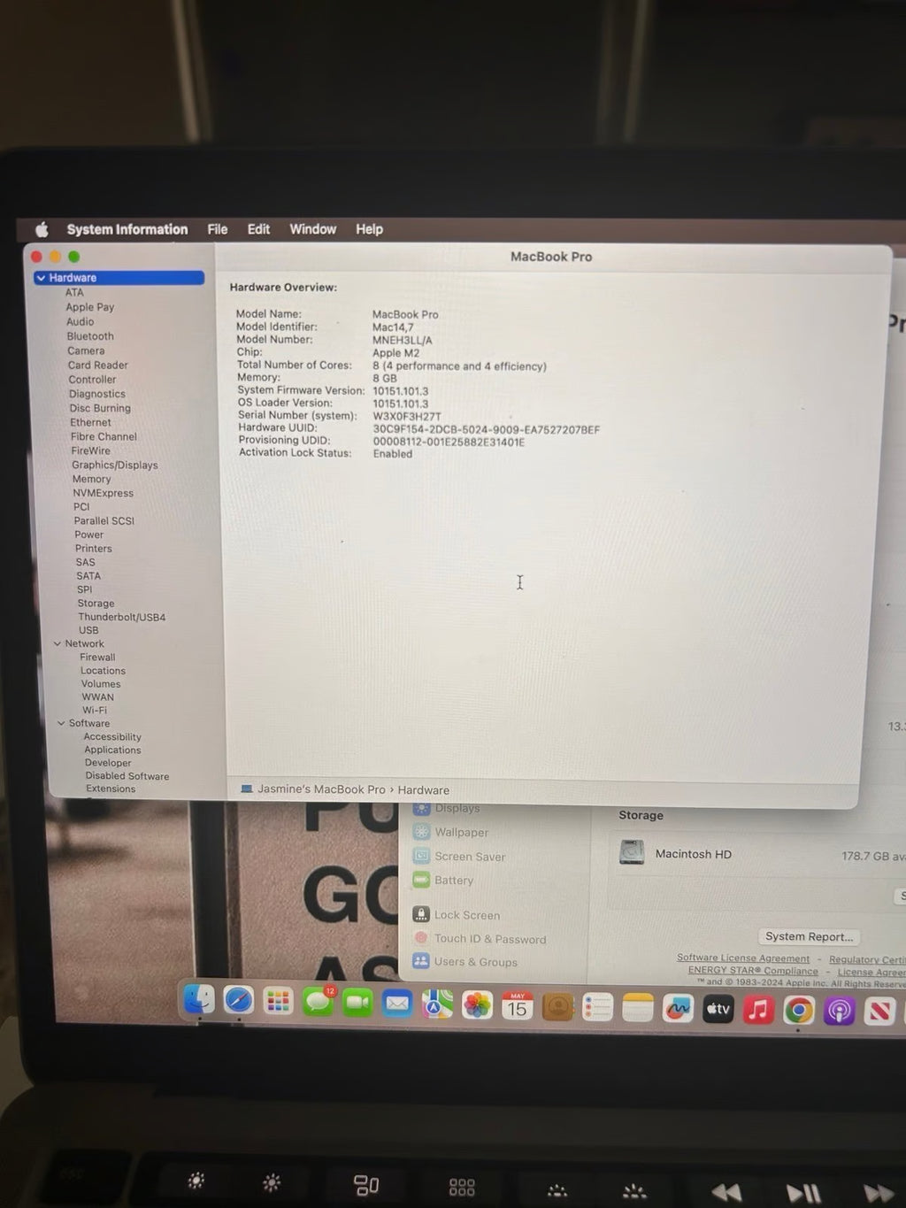 Apple Macbook Pro 13.3"" Space Gray M2 8GB RAM 256GB SSD - 2022 3N77