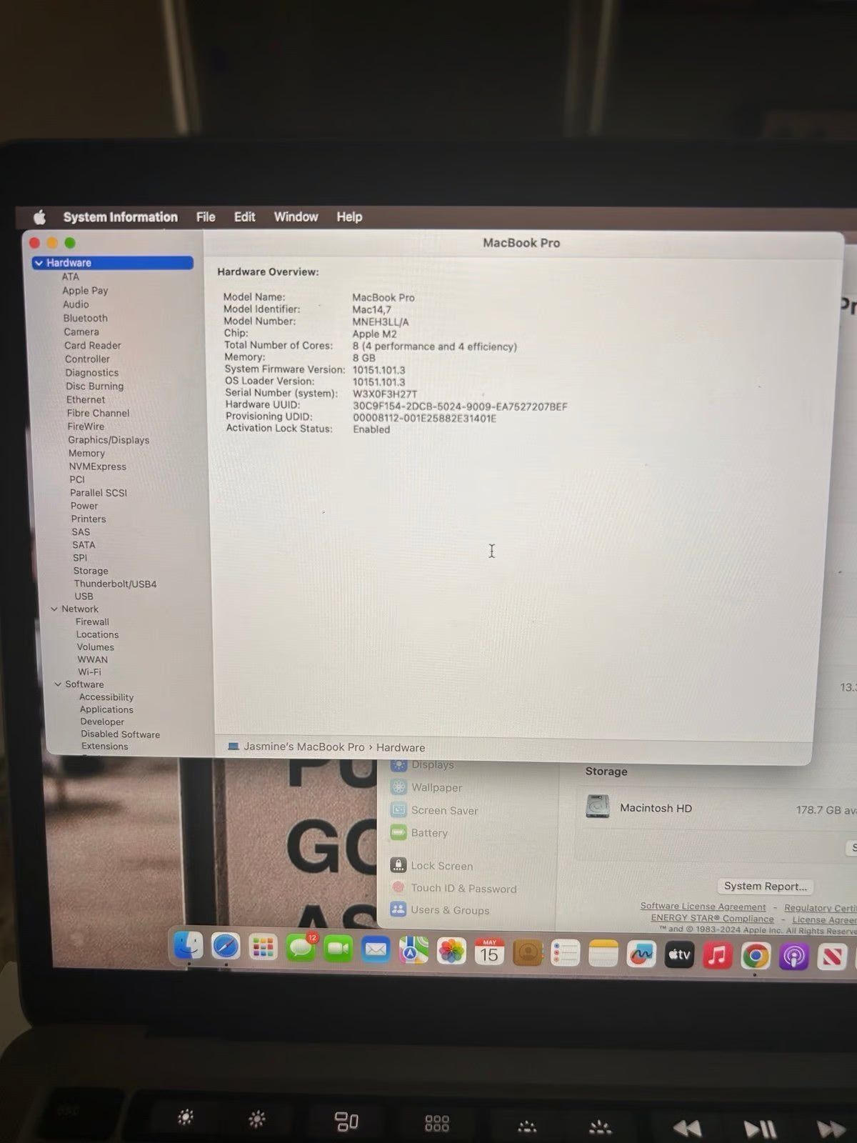 Apple Macbook Pro 13.3"" Space Gray M2 8GB RAM 256GB SSD - 2022 3N77