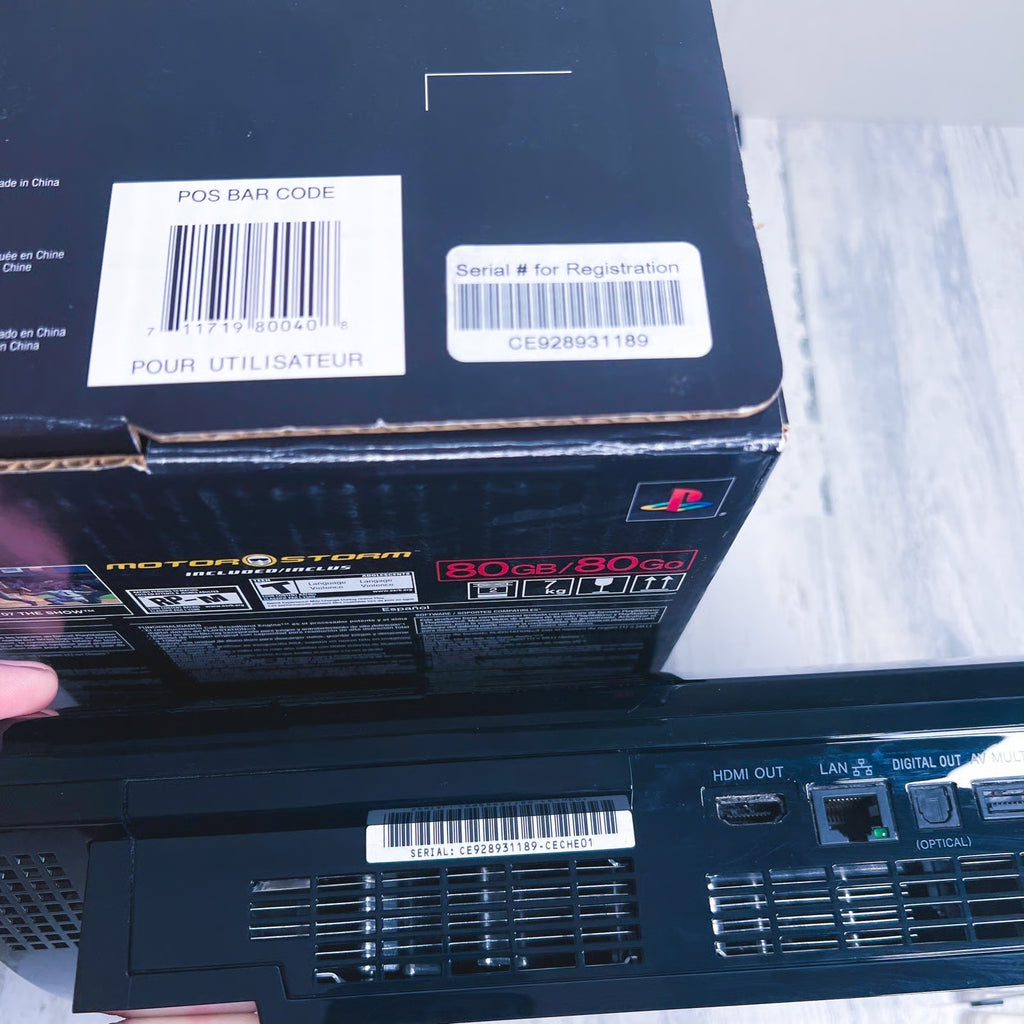 Sony PlayStation 3 Console MotorStorm Bundle in Black 80 GB with Box 3W76