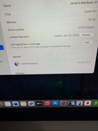 2024 Apple MacBook Air 13-inch M3 Chip 16GB RAM 256GB SSD Starlight 3S75