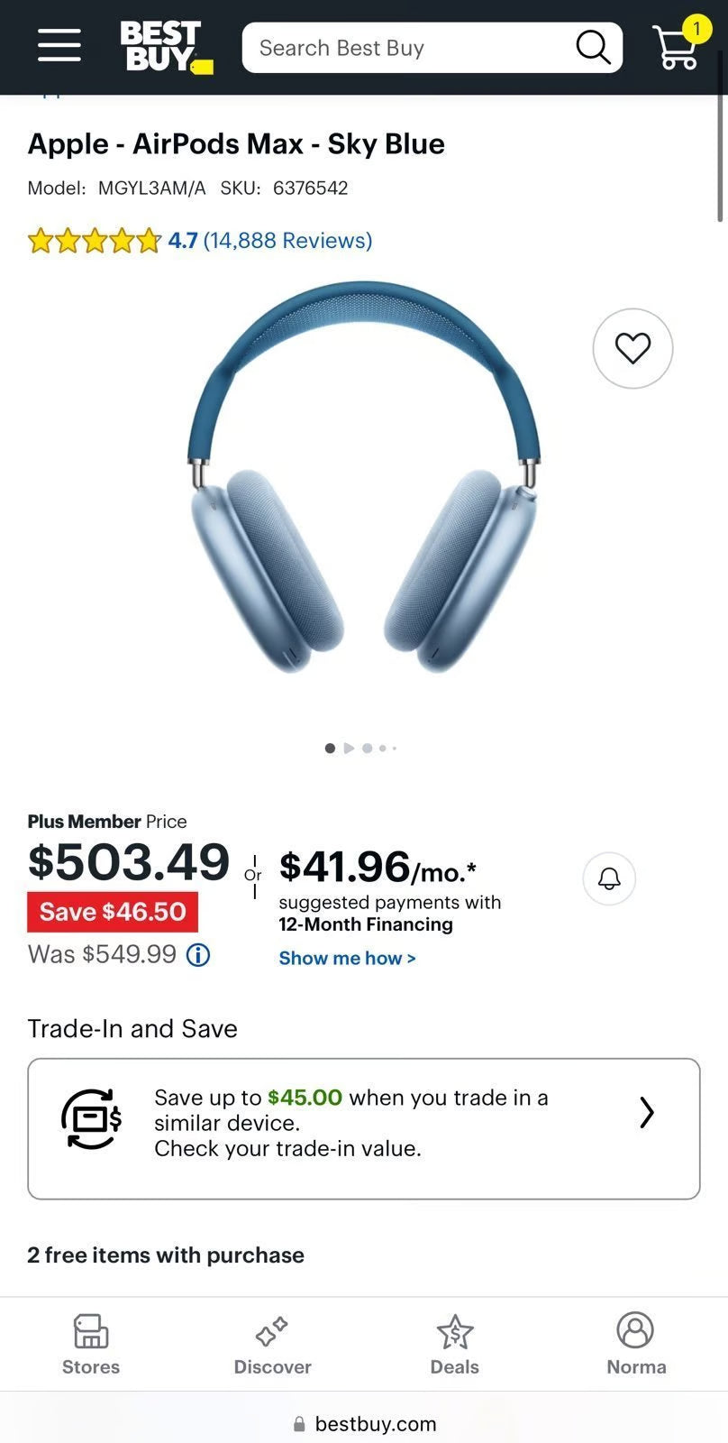 Apple - AirPods Max - Sky Blue THE PRICE IS FIRM 5X82