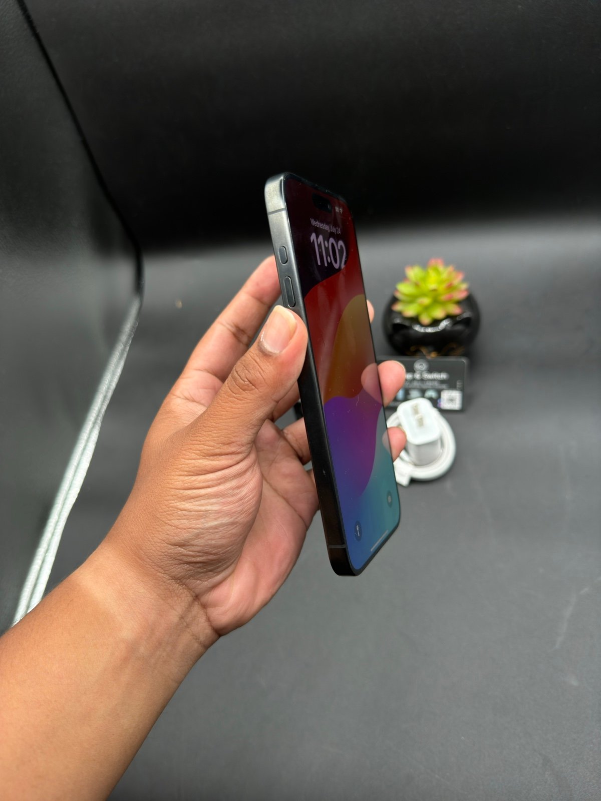 Apple iPhone 15 pro max 256gb Black titanium For  TMobile/sprint/metro 5H53