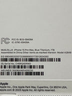 APPLE IPHONE 15 PRO MAX ****( 1 TB ) ***** BLUE TITANIUM ATT NEW SEALED 3J97