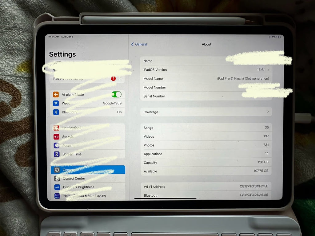 iPad Pro 3rd generation 11 inch 128gb 1U32