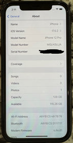 iPhone 12 Pro 128gb Unlocked Mint Condition 7K51
