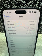 Good) Unlocked Apple iPhone 14 Pro Max 256gb 2609 5W63