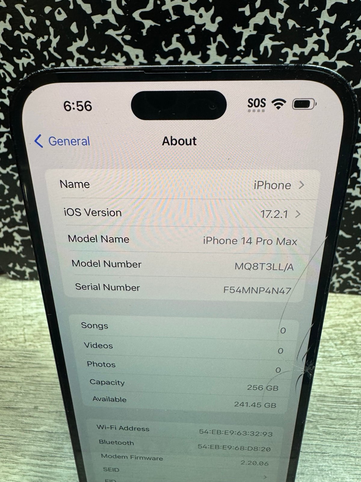 Good) Unlocked Apple iPhone 14 Pro Max 256gb 2609 5W63