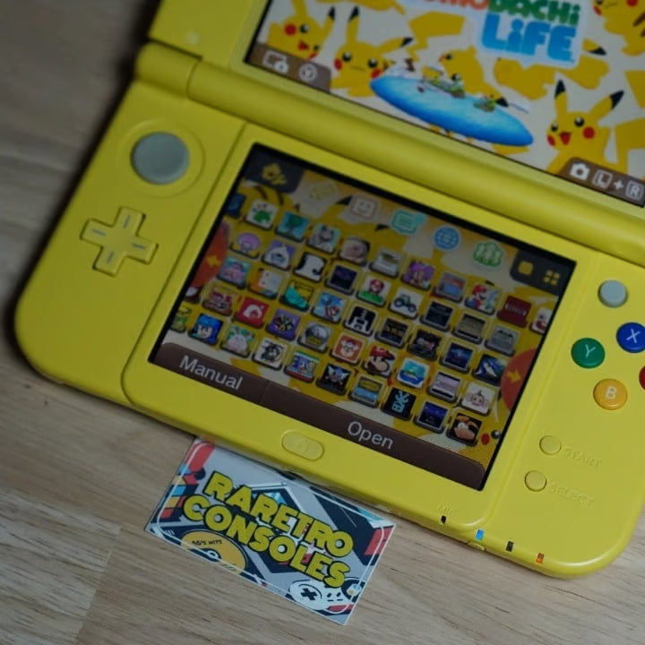 New Nintendo 3DS XL Pikachu Edition with 32GB SD, Charger, Stylus & 70+ Games