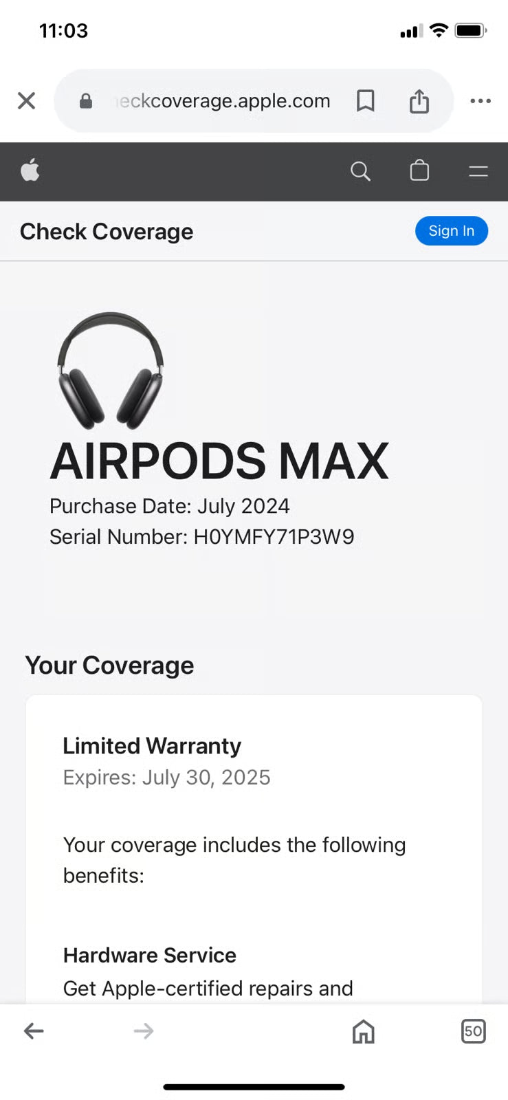 AirPods Max Space Gray 1X99