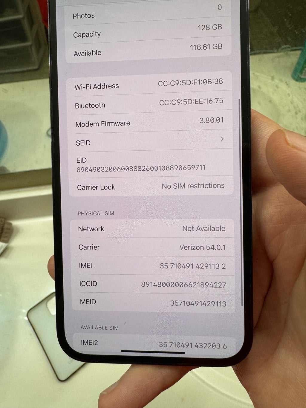 Apple iPhone 12 Pro Max 128 GB in Pacific Blue for Unlocked 1J85