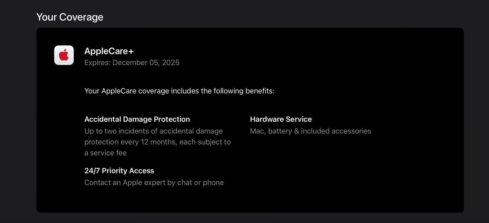 NEW Macbook Pro 16 inch + Apple care 2025 9H39