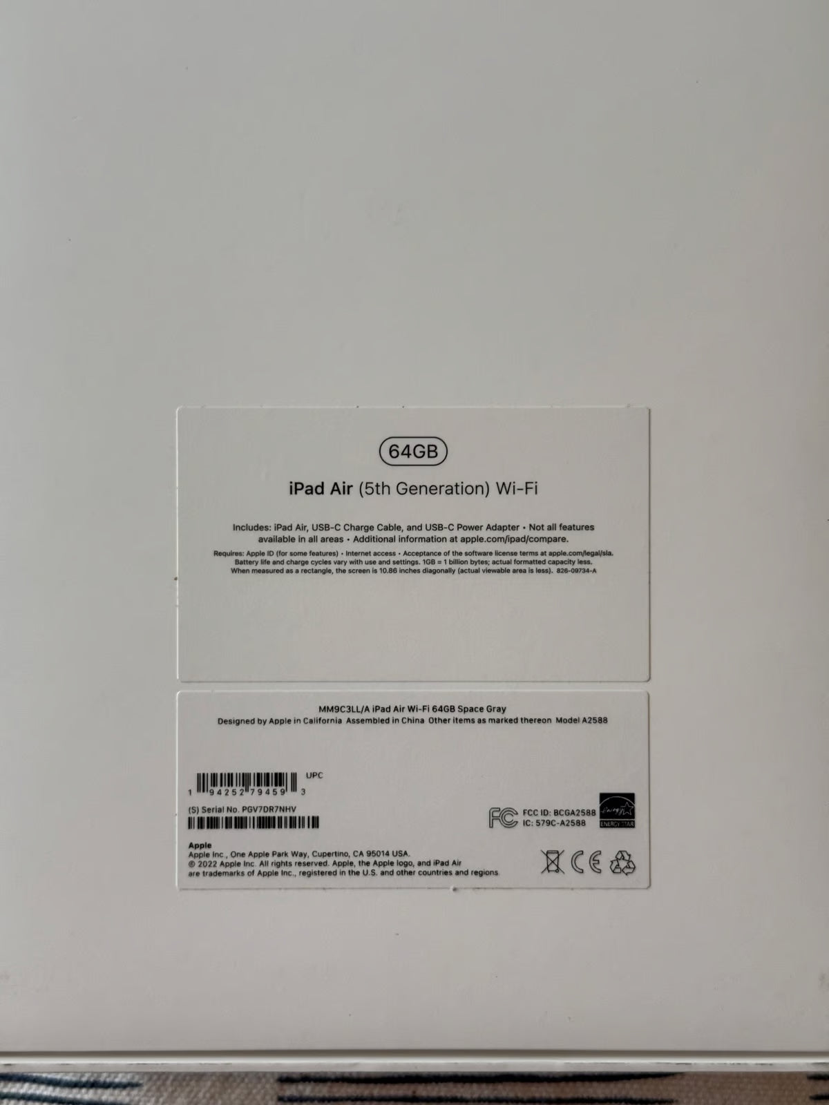 iPad Air 5th generation 7A78