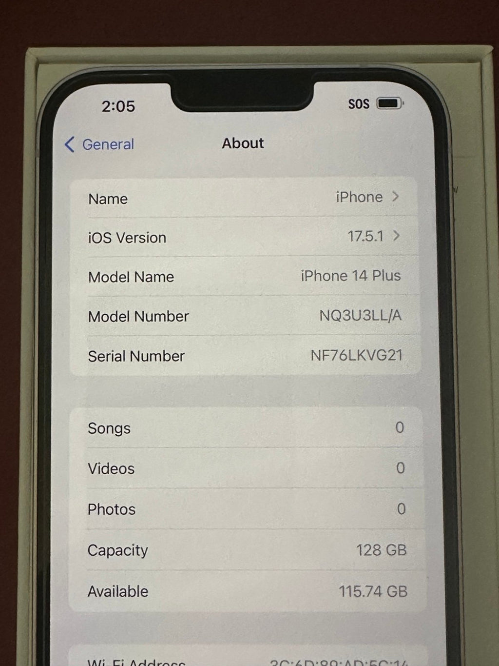 iPhone 14 Plus unlocked 128GB purple 5K11