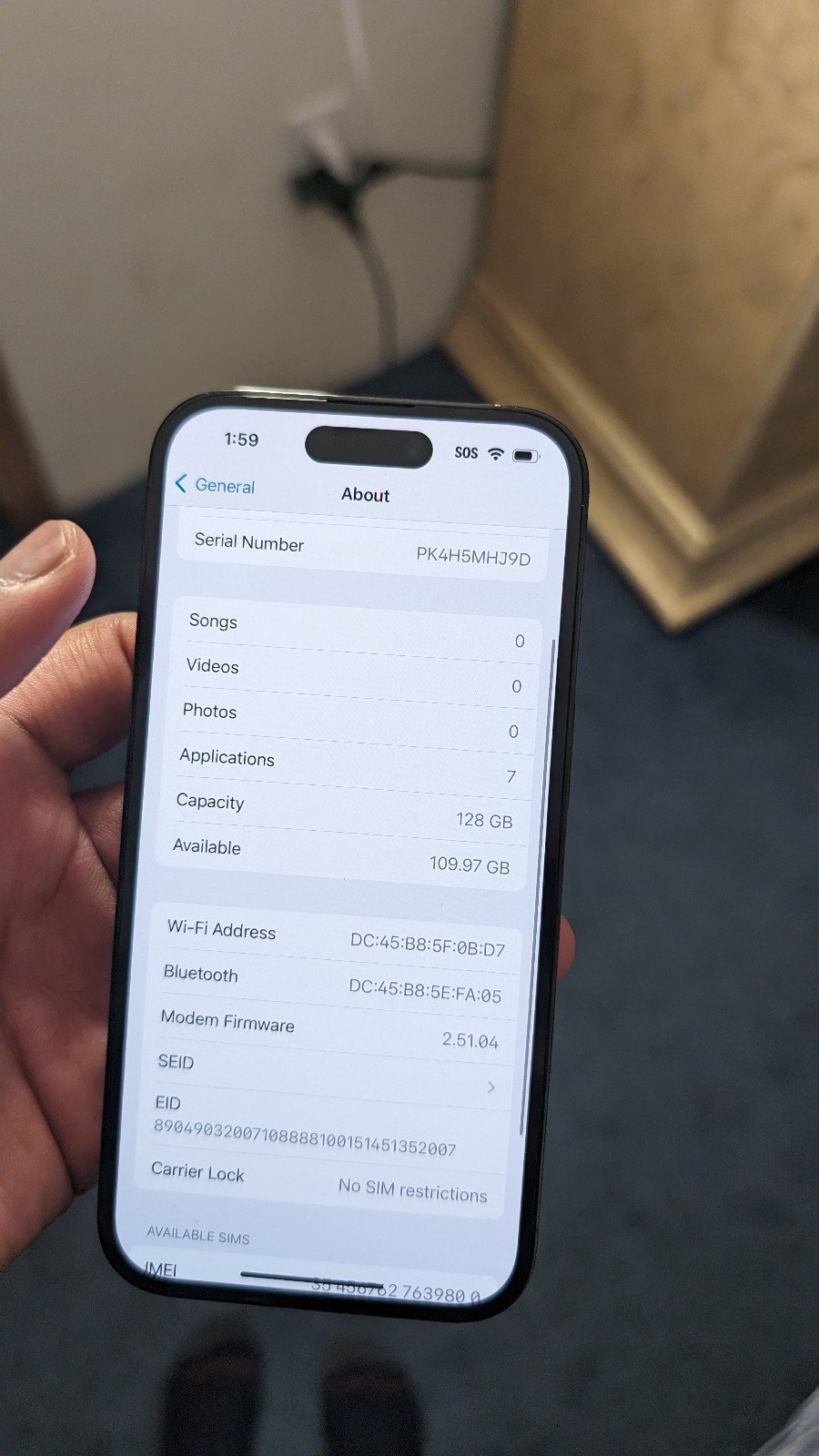 Apple iPhone 14 Pro 128 GB in Space Black for Unlocked 3U55