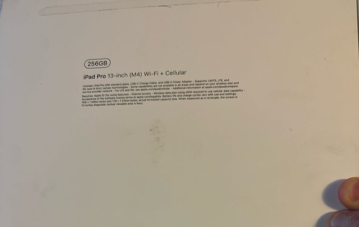 ipad pro 13 inch 256gb Cellular 2Z58