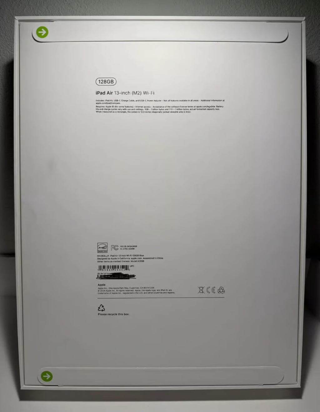 �?Apple - 13-inch iPad Air (6th Generation) M2 chip Wi-Fi 128GB - Blue 1E16