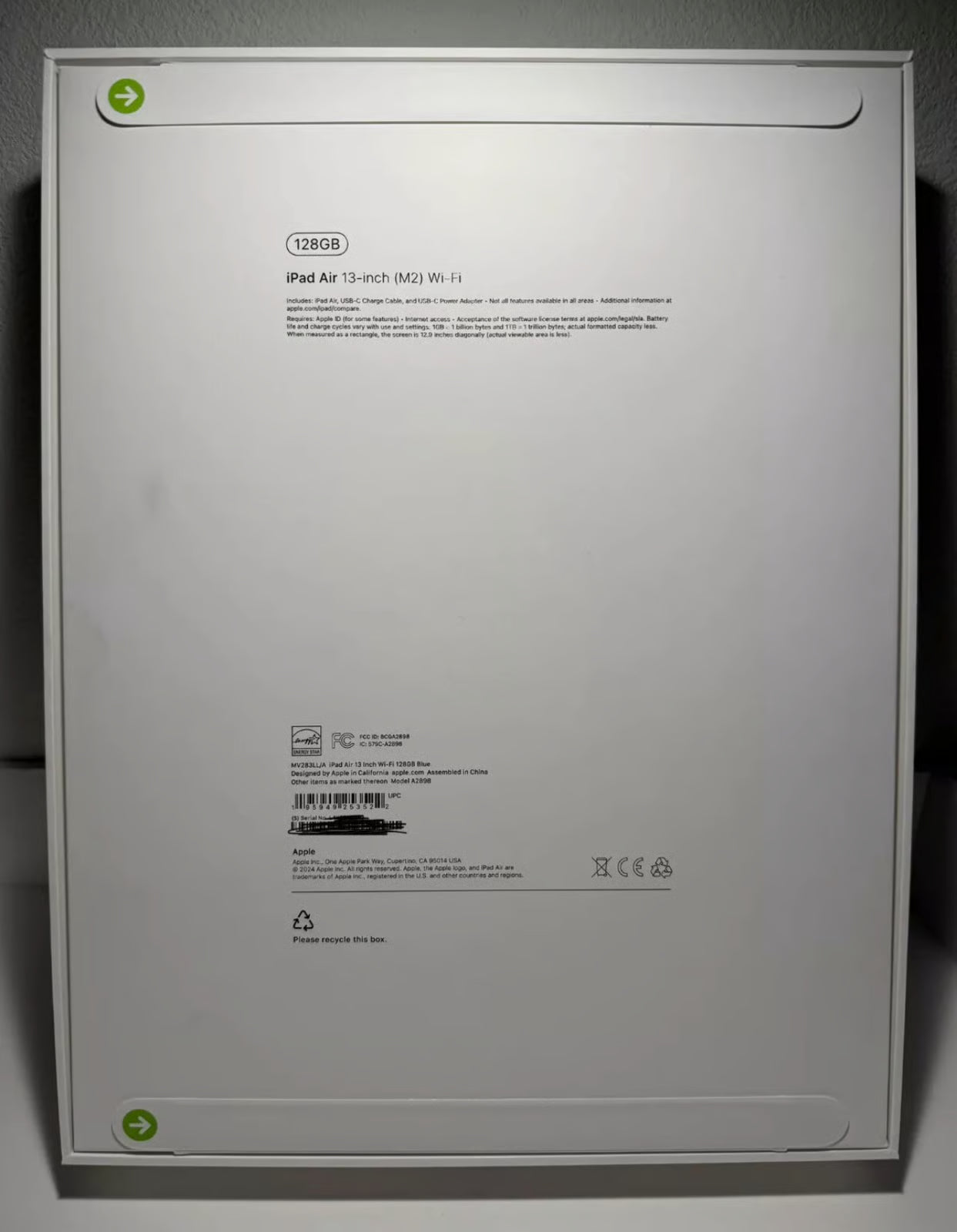 �?Apple - 13-inch iPad Air (6th Generation) M2 chip Wi-Fi 128GB - Blue 1E16