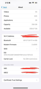 iPhone 15 PRO MAX 256G UNLOCKED 3E93