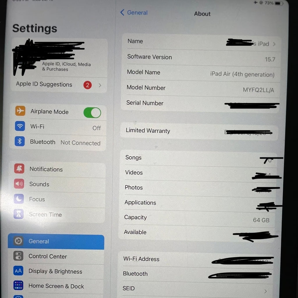 Apple iPad Air (4th Generation) with Apple Pencil Bundle 2E55