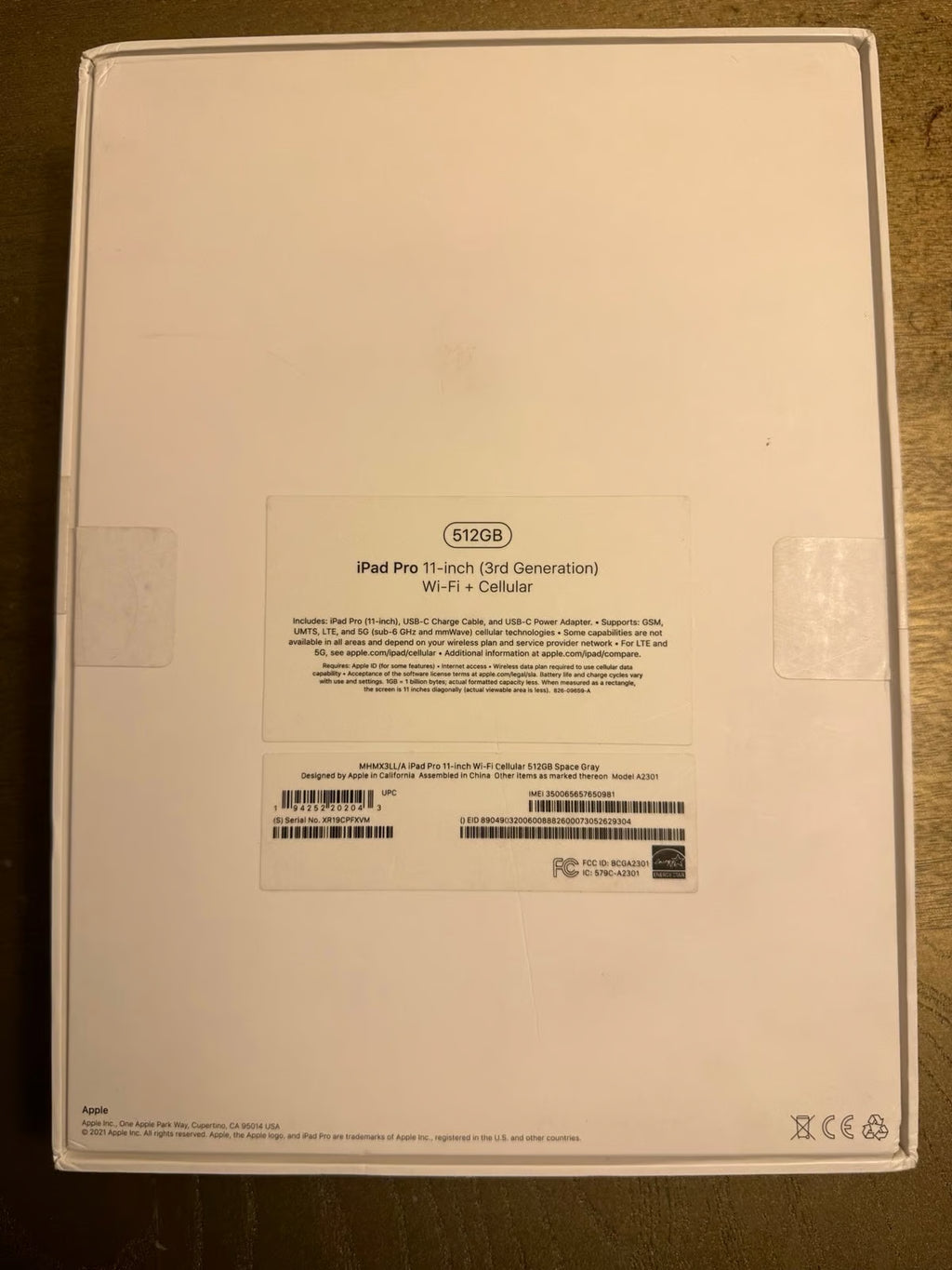 iPad Pro 11-inch (3rd Generation) Wi-Fi + Cellular 2B96