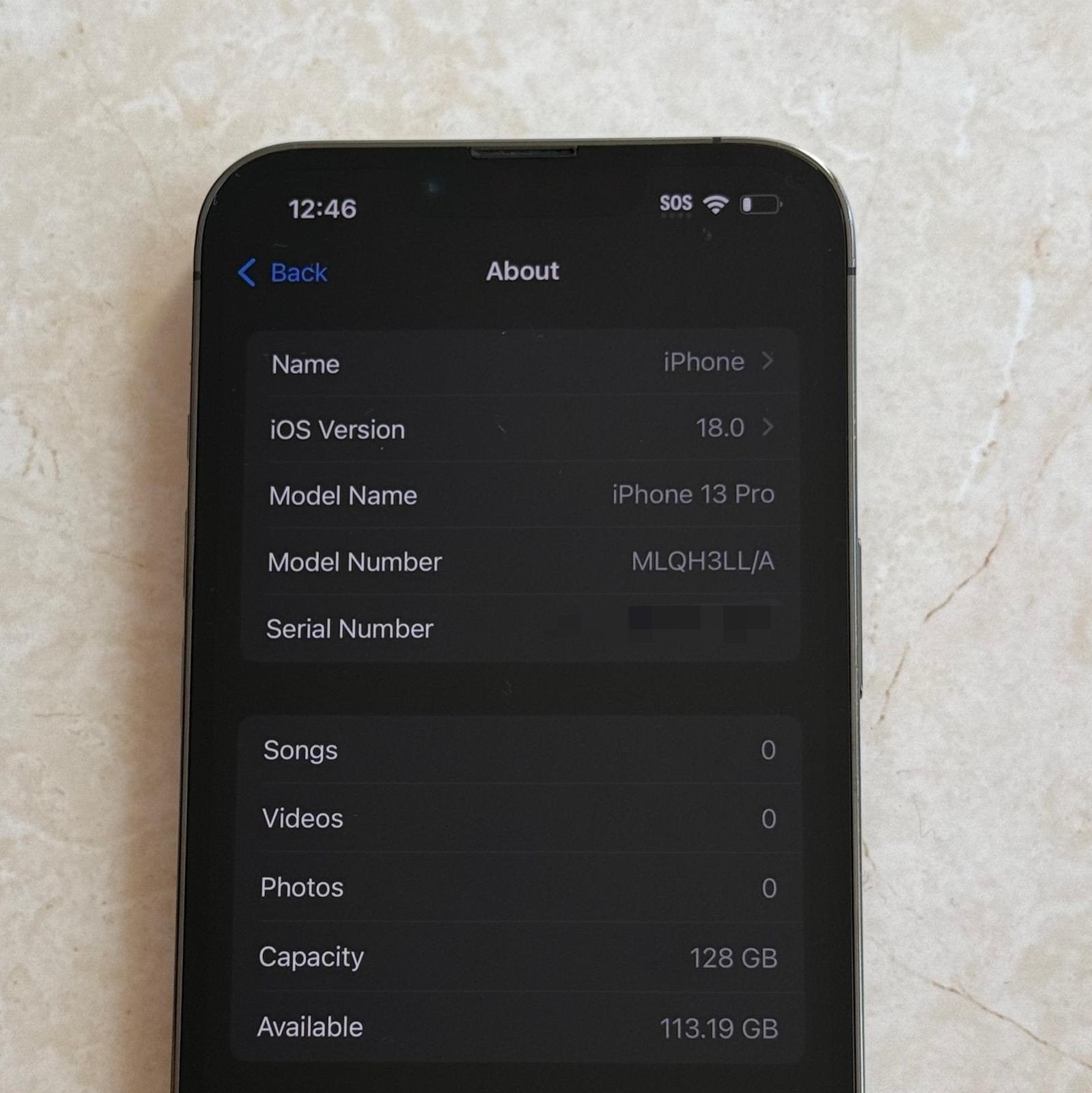 Apple iPhone 13 Pro 128 GB in Graphite for Unlocked 2Y89