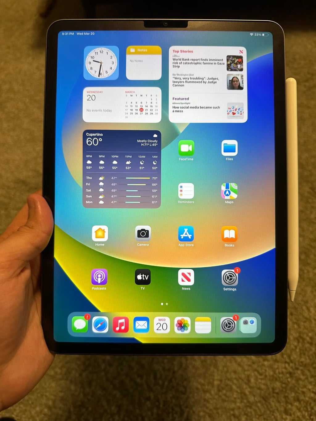 ipad pro 11 inch 256gb 3rd generation with Apple Pencil 5V71
