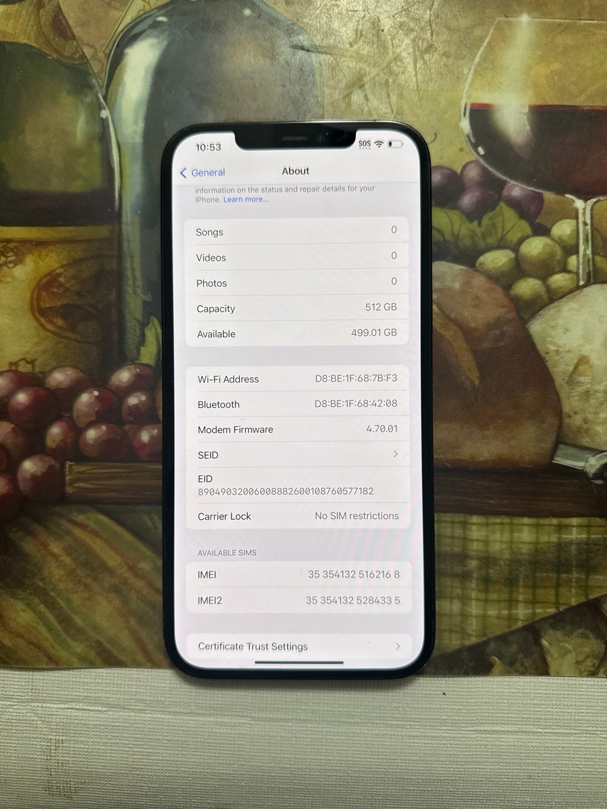 Apple iPhone 12 Pro Max 512 GB in Pacific Blue 1W88