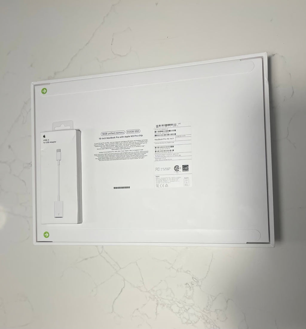 (Unopened) 16-inch MacBook Pro with Apple M3 Pro Chip + USB-C to USB adapter 9Y81