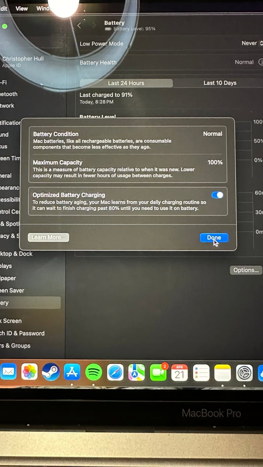 MacBook Pro M1 16GB RAM 512GB SSD 2020 13.3 inch Space Gray 2L78