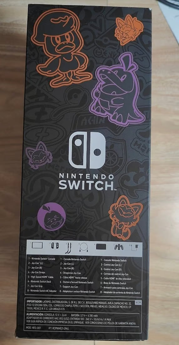 Nintendo Switch 鈥?OLED Model - Pok茅mon Scarlet & Violet Edition Console 3X75