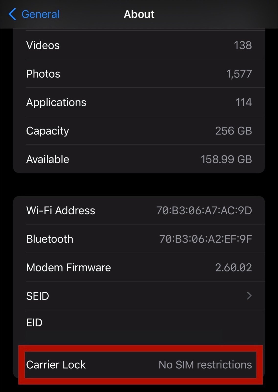 iPhone 14 Pro Max 鈥?256 GB 鈥?Unlocked 鈥?Battery 97% 6V59
