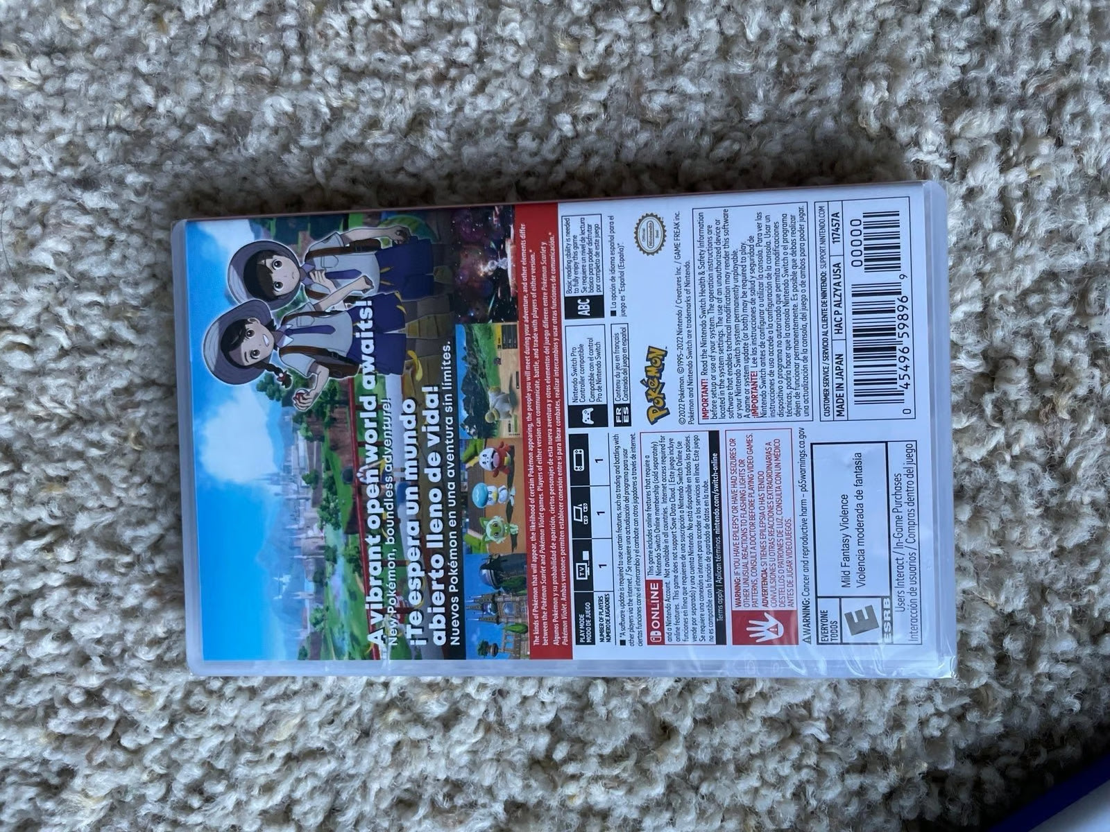 Nintendo Switch OLED Splatoon Limited Edition with Pokemon Violet Game 9O39