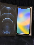 Apple iphone 12 pro 256gb pacific blue factory unlocked tempered glass installed 1Q98