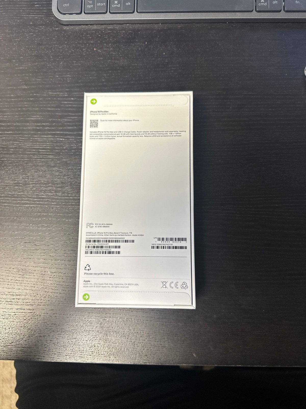 iPhone 16 Pro Max 1tb - AT&T 5Q96