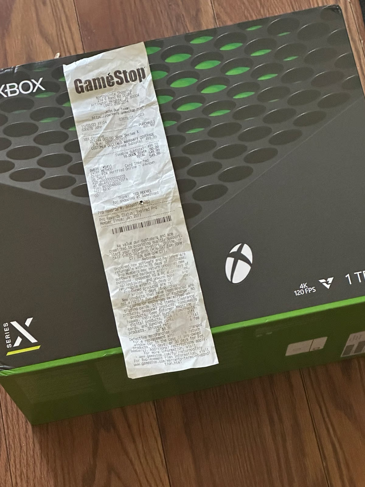 xboxone series x gaming console 7G13