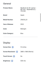 macbook air m2 16gb 15鈥?BRAND NEW 6J99